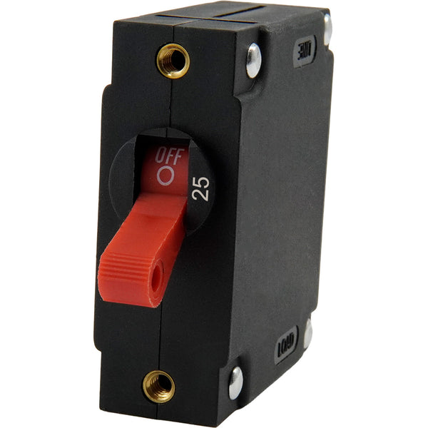 Egis A Series Red Toggle Panel Mount Circuit Breaker - Single Pole 25A [3221-25] - Image 1