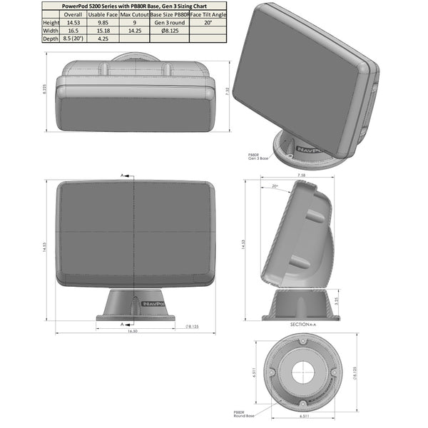 NavPod PowerPod Pre-Cut f/Garmin GPSMAP 9013/9013xsv/9213/9213xsv [PP5200-22] - Image 2