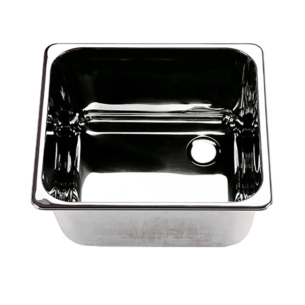 Scandvik Rectangular Sink Stainless Steel - Right Side Drain [10224] - Image 1
