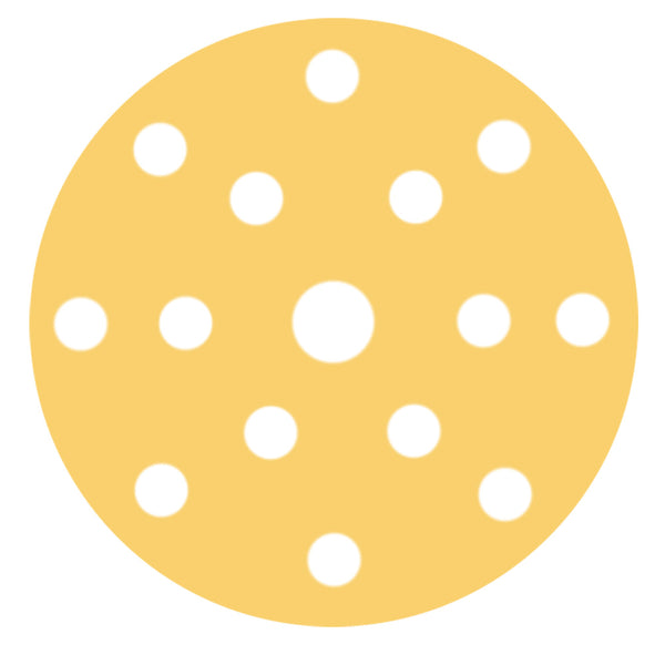 RUPES MULTIPURPOSE Paper Abrasive Discs 150mm 6  15 Holes  P220 Grit Box of 100pcs 945PD220