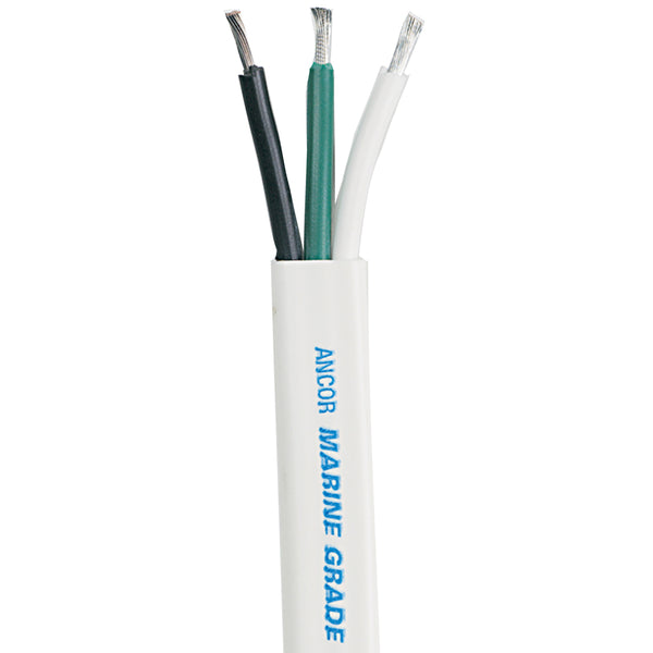 Ancor White Triplex Cable  103 AWG  WhiteBlackGreen Sold by the Foot 1311FT