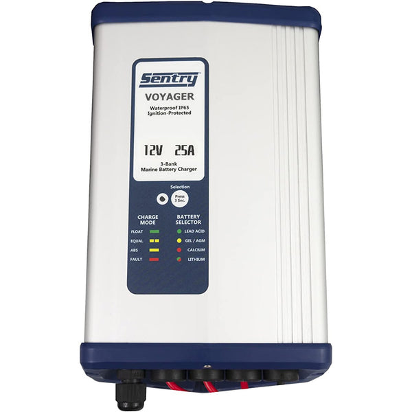 Sentry Voyager Battery Charger 12V - 25A - 115/230V Input - 3 Bank [SV1225/3XJ] - Image 1