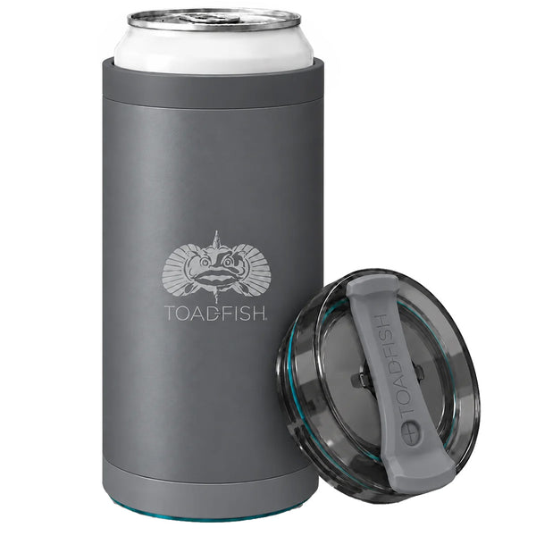 Toadfish SmartGrip 4-in-1 Can Cooler - 12oz - Grey [1414] - Image 1