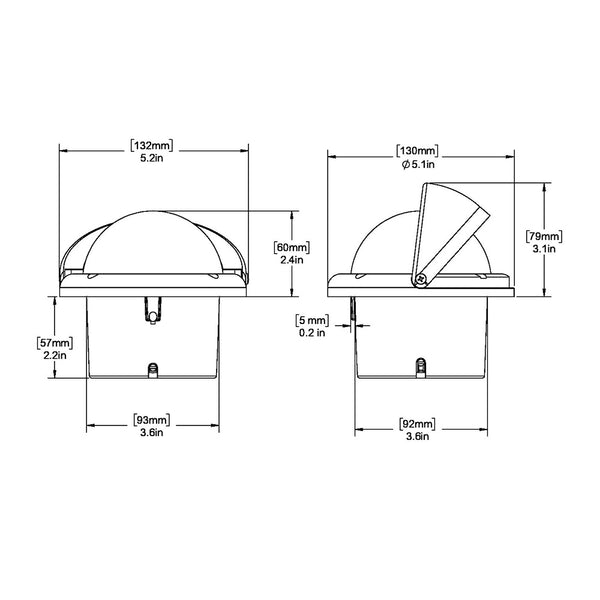 Ritchie SS-1002W SuperSport Compass - Flush Mount - White [SS-1002W] - Image 2
