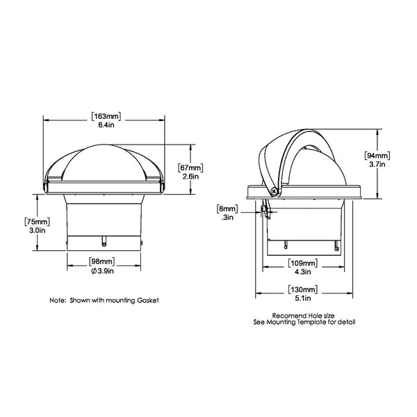Ritchie SS-2000W SuperSport Compass - Flush Mount - White [SS-2000W] - Image 2
