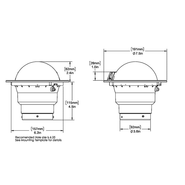 Ritchie SS-5000W SuperSport Compass - Flush Mount - White [SS-5000W] - Image 2