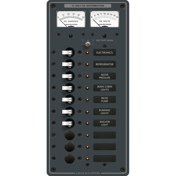 Blue Sea 8082 DC 10 Position Toggle Branch Circuit Breaker Panel [8082] - Image 1
