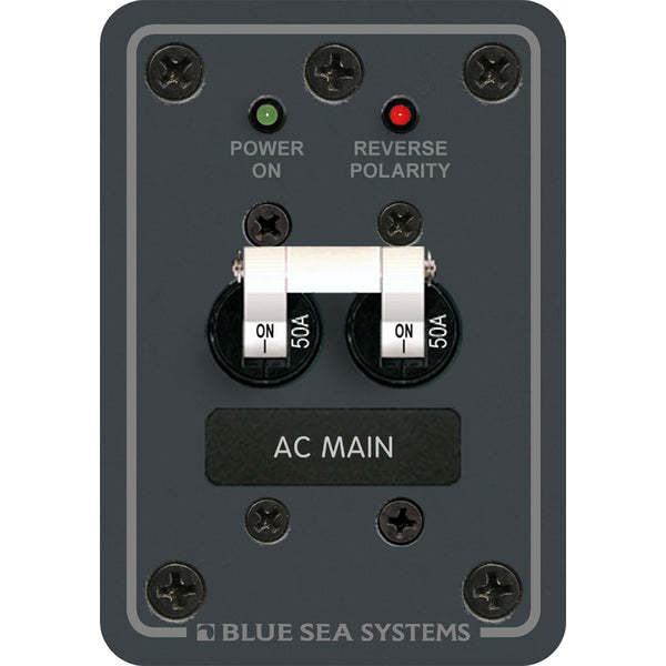 Blue Sea 8079 AC Main Only Circuit Breaker Panel - White Switches [8079] - Image 1