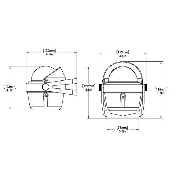 Ritchie B-51W Explorer Compass - Bracket Mount - White [B-51W] - Image 2