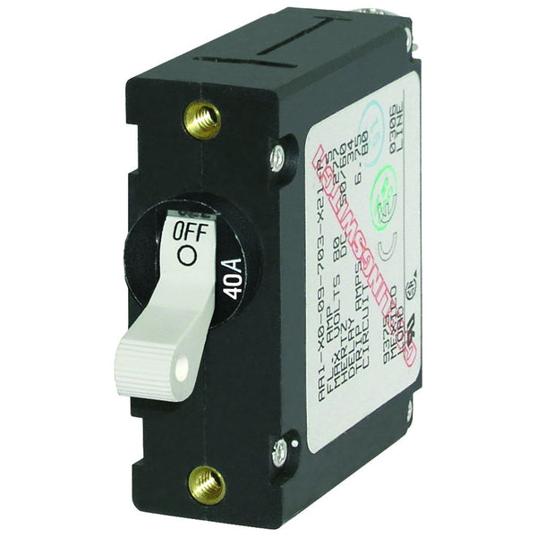 Blue Sea 7226 AC/DC Single Pole Magnetic World Circuit Breaker - 40AMP [7226] - Image 1
