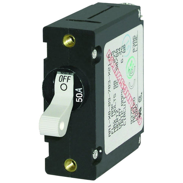 Blue Sea 7230 AC/DC Single Pole Magnetic World Circuit Breaker - 50AMP [7230] - Image 1