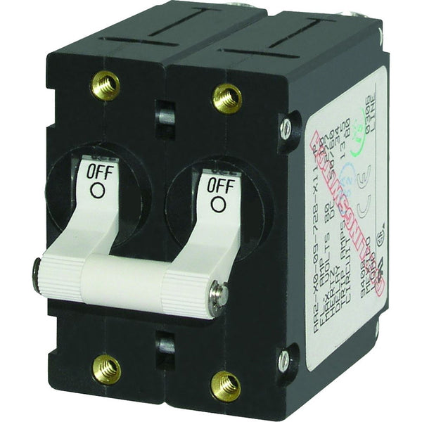 Blue Sea 7235 A-Series Double Pole Toggle - 15AMP - White [7235] - Image 1