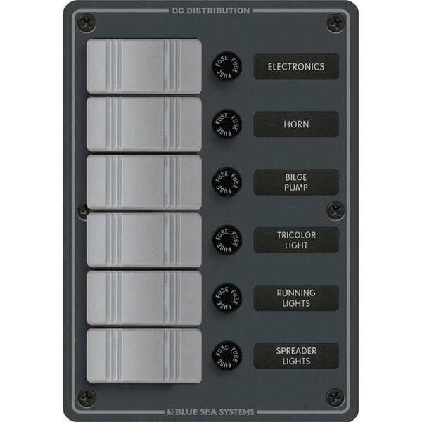 Blue Sea 8053 Slate Grey - 6 Position - Vertical [8053] - Image 1