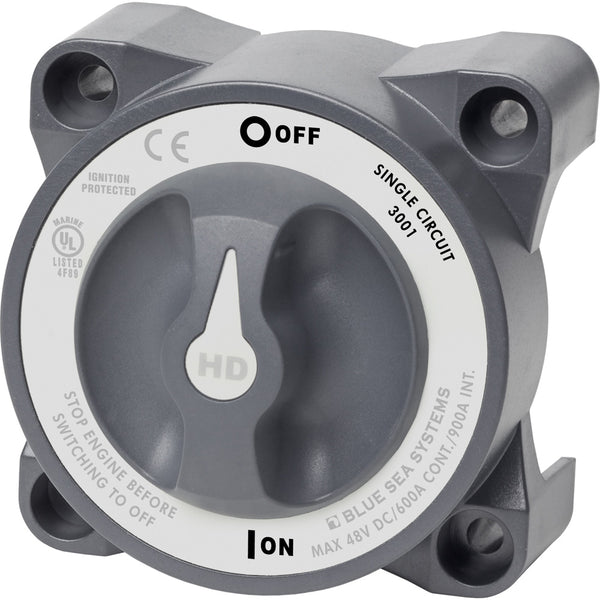 Blue Sea 3001 HD-Series Battery Switch Single Circuit ON/OFF w/AFD [3001] - Image 1