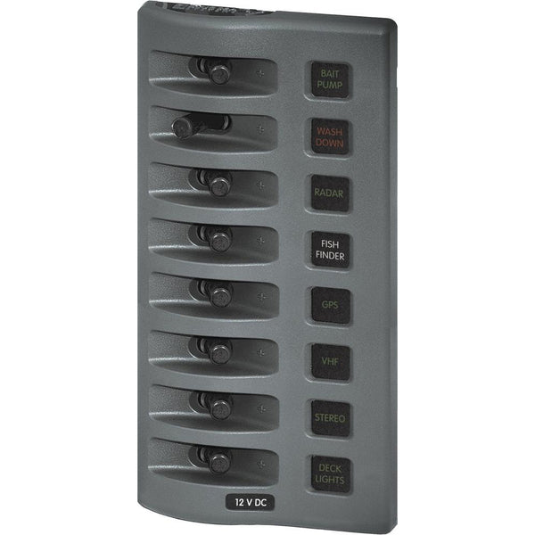 Blue Sea 4308 WeatherDeck Water Resistant Fuse Panel - 8 Position - Grey [4308] - Image 1