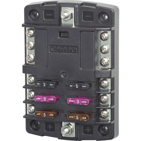 Blue Sea 5030 ST Blade Fuse Block w/o Cover - 6 Circuit w/Negative Bus [5030] - Image 1