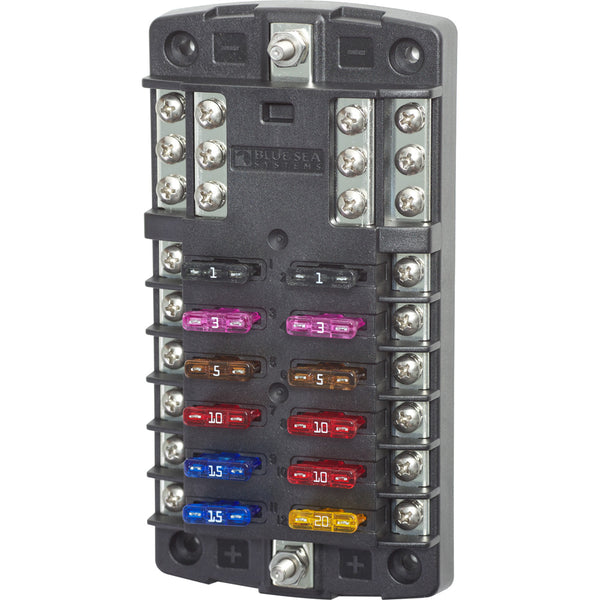 Blue Sea 5031 ST Blade Fuse Block w/o Cover - 12 Circuit w/Negative Bus [5031] - Image 1