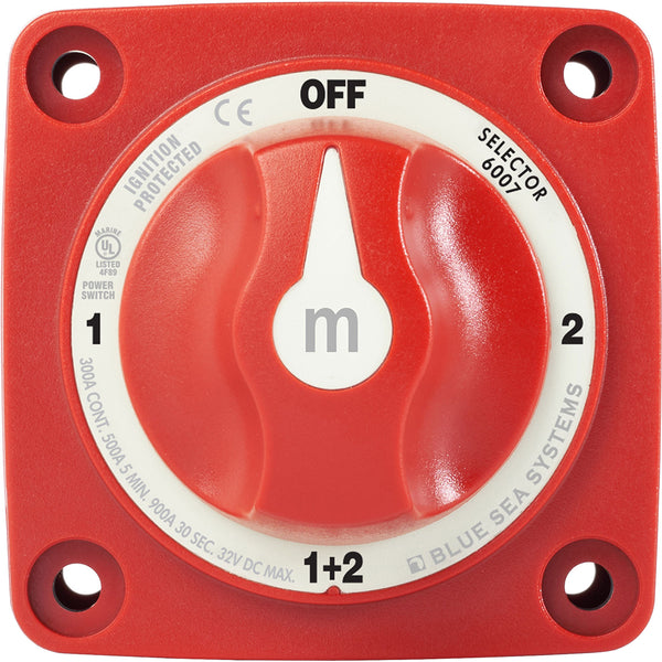 Blue Sea 6007 m-Series (Mini) Battery Switch Selector Four Position Red [6007] - Image 4