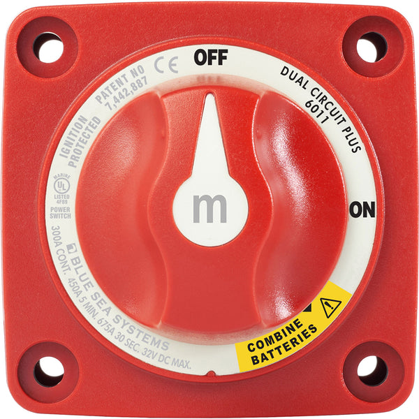 Blue Sea 6011 m-Series (Mini) Battery Switch Dual Circuit Plus [6011] - Image 3