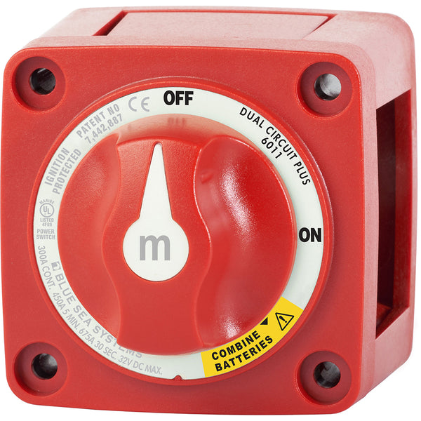 Blue Sea 6011 m-Series (Mini) Battery Switch Dual Circuit Plus [6011] - Image 1