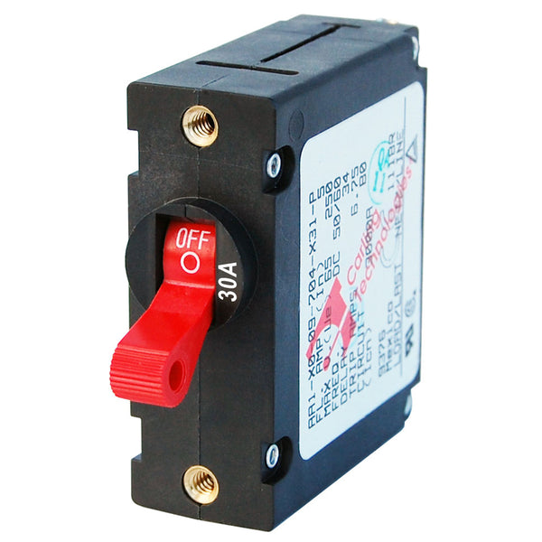 Blue Sea 7221 AC / DC Single Pole Magnetic World Circuit Breaker  -  30 Amp [7221] - Image 1
