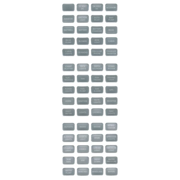 Blue Sea 8217 Grey Small Format Label Kit - 60 Labels [8217] - Image 1