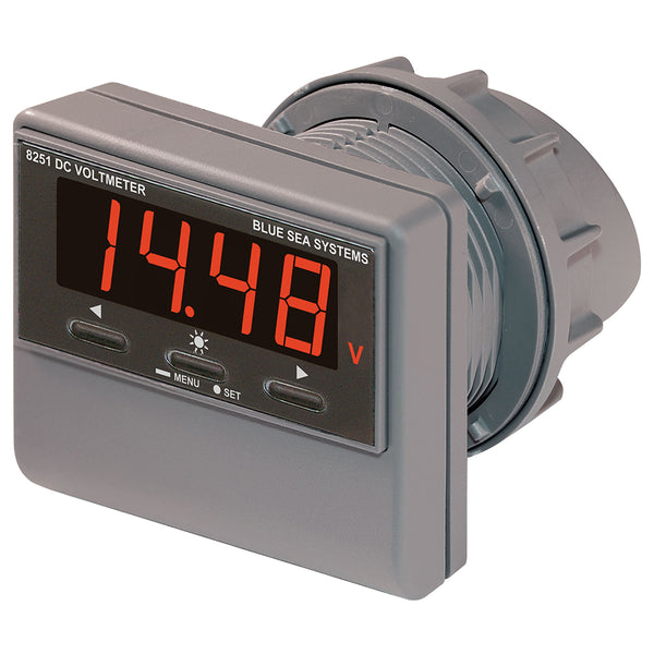 Blue Sea 8251 DC Digital Voltmeter w/Alarm [8251] - Image 1
