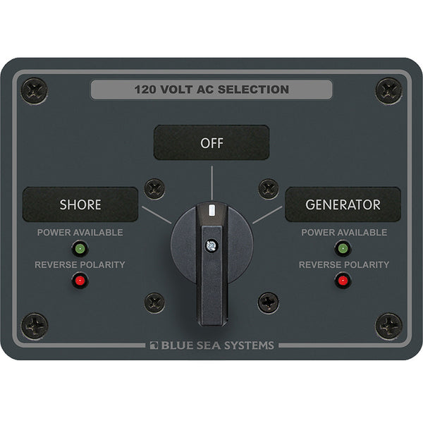 Blue Sea 8367 AC Rotary Switch Panel 30 Ampere 2 Positions  OFF 2 Pole 8367