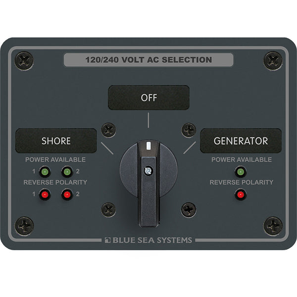 Blue Sea 8386 AC Rotary Switch Panel 30 Ampere 2 Positon  OFF 4 Pole 8386