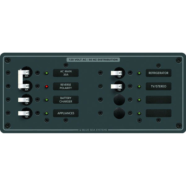 Blue Sea 8412 AC Main + 6 Positions - White [8412] - Image 1
