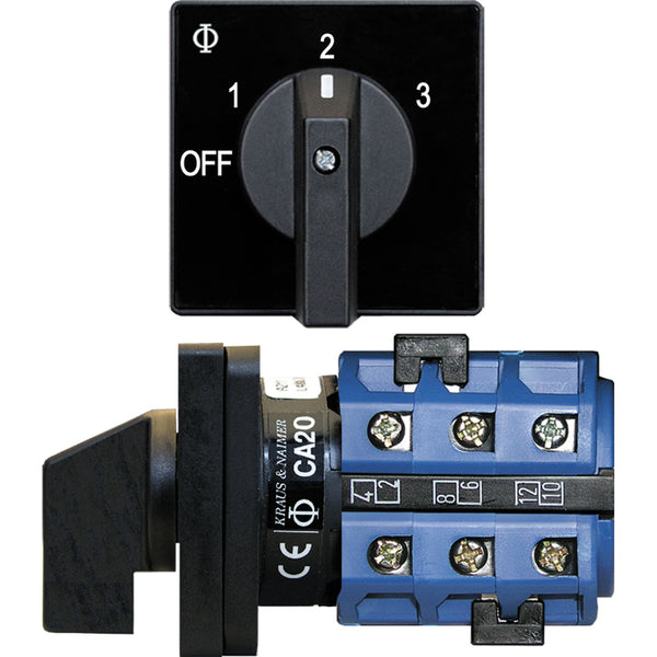 Blue Sea 9010 Switch, AV 120VAC 32A OFF +3 Positions [9010] - Image 1