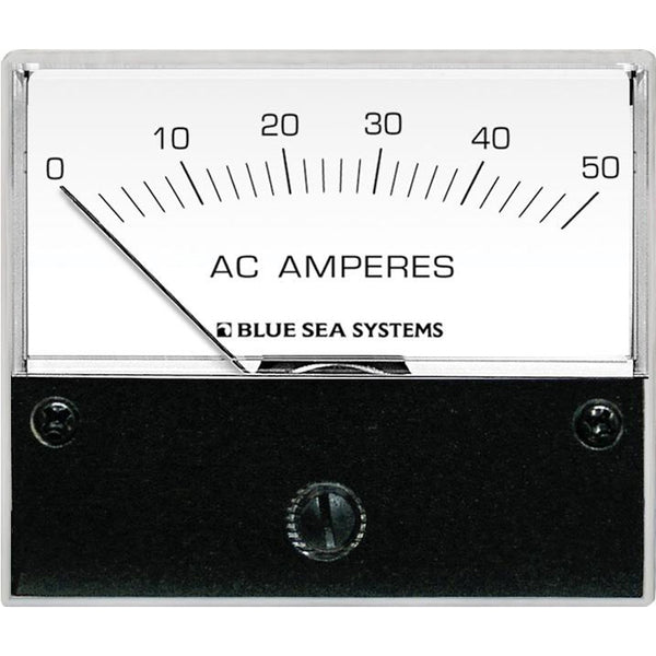 Blue Sea 9630 AC Analog Ammeter  0-50 Amperes AC [9630] - Image 1