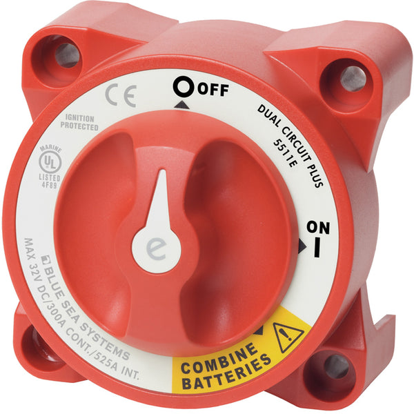 Blue Sea 5511e e-Series Dual Circuit Plus Battery Switch [5511E] - Image 1