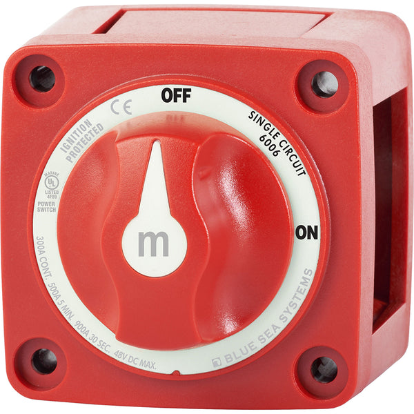 Blue Sea 6006 m-Series (Mini) Battery Switch Single Circuit ON/OFF Red [6006] - Image 1