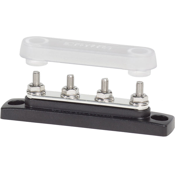 Blue Sea 2315 MiniBus 100 Ampere Common BusBar 4 x 10-32 Stud Terminal with Cover [2315] - Image 1