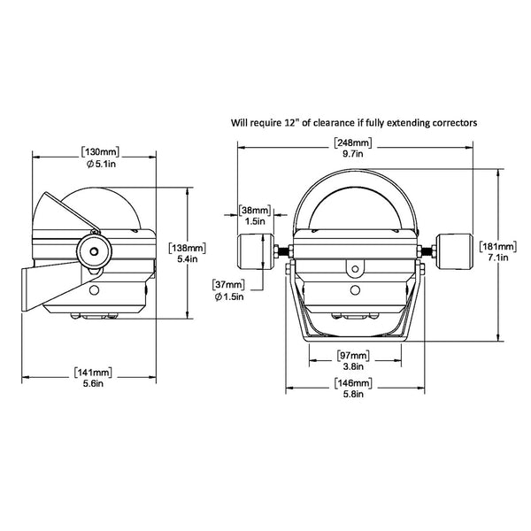 Ritchie HB-845 Helmsman Steel Boat Compass - Bracket Mount - Black [HB-845] - Image 2