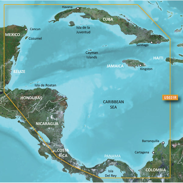 Garmin BlueChart g3 Vision HD - VUS031R - Southwest Caribbean - microSD/SD [010-C0732-00] - Image 1