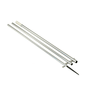 Lee's 18.5' Bright Silver Pole w/Black Spike Step Tube 1.5