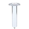 Lee's 0 Degree Stainless Steel Swivel Base Flush Mount Rod Holder - Extra Long Tube 2.25