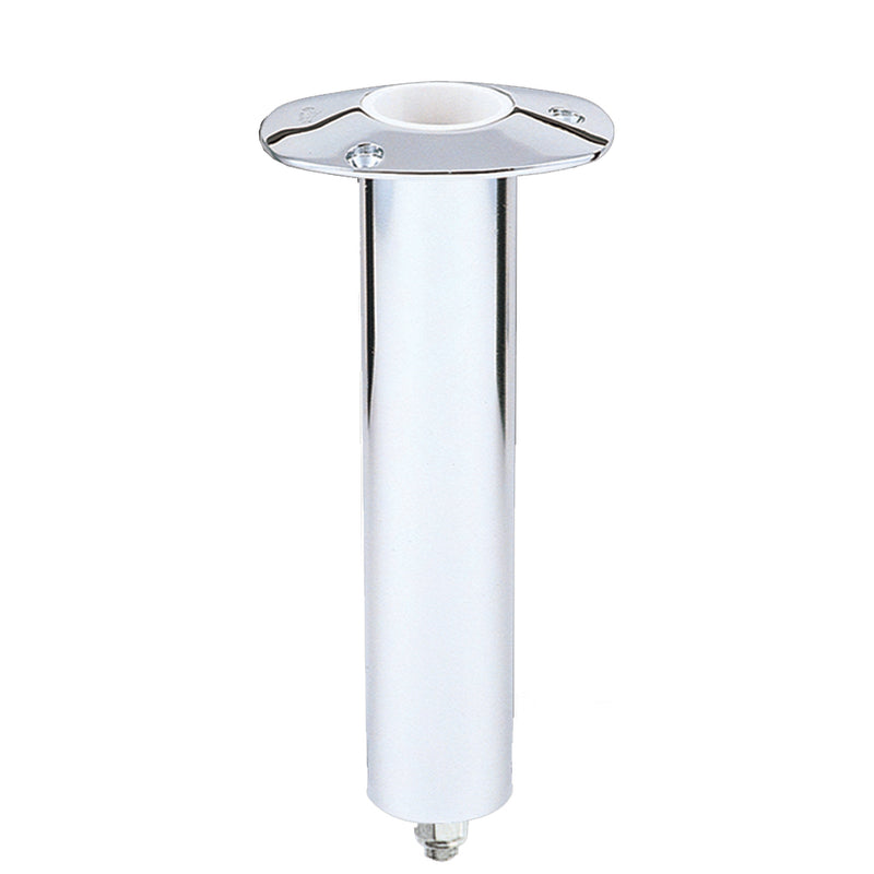 Lee's 0 Degree Stainless Steel Swivel Base Flush Mount Rod Holder - Extra Long Tube 2.25