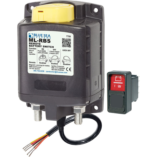 Blue Sea  7700 ML-Series Remote Battery Switch w/Manual Control 12VDC [7700] - Image 1