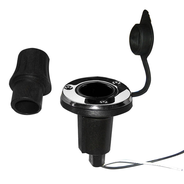 Perko Locking Collar Pole Light Mounting Base - 2 Pin - Round - Stainless Steel [1045P0SDP] - Image 1