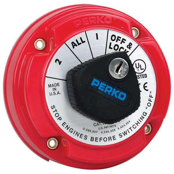 Perko 8504DP Medium Duty Battery Selector Switch w/Alternator Field Disconnect & Key Lock [8504DP] - Image 1