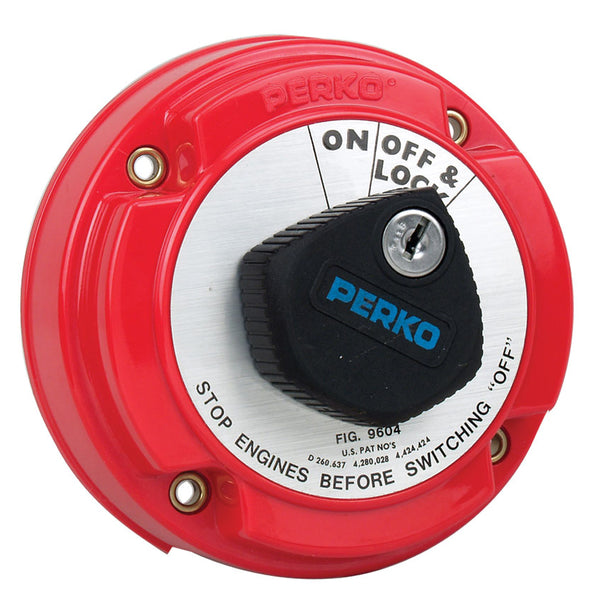 Perko Medium Duty Main Battery Disconnect Switch w/Alternator Field Disconnect & Key Lock [9604DP] - Image 1