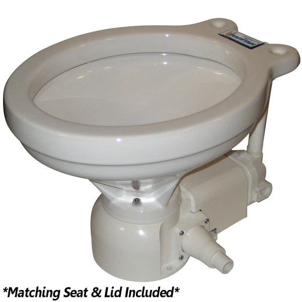 Raritan Sea Era Electric Toilet - Household Style - Integral Pump - Straight  90 Discharge - 12v [160HI012] - Image 1