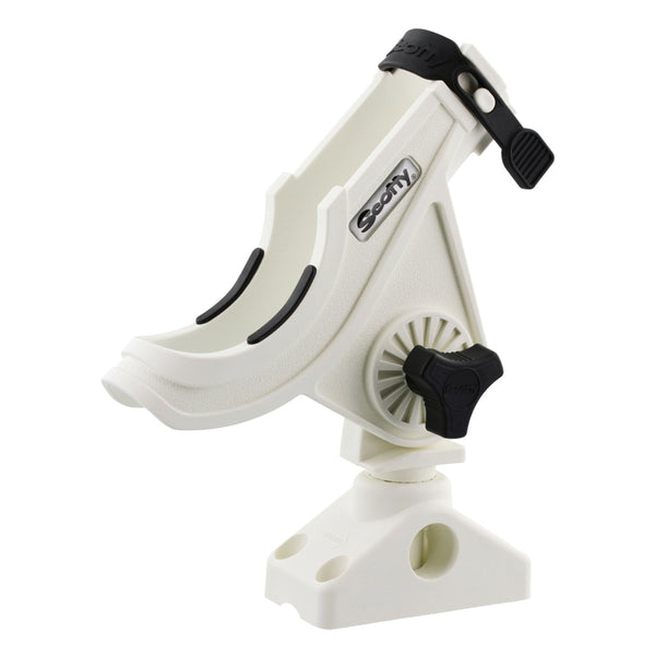 Scotty 280 Bait Caster/Spinning Rod Holder w/241 Deck/Side Mount - White [280-WH] - Image 2