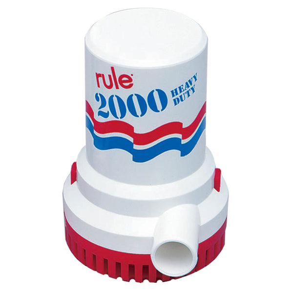 Rule 2000 GPH Non-Automatic Bilge Pump w/6' Leads [10-6UL] - Image 1