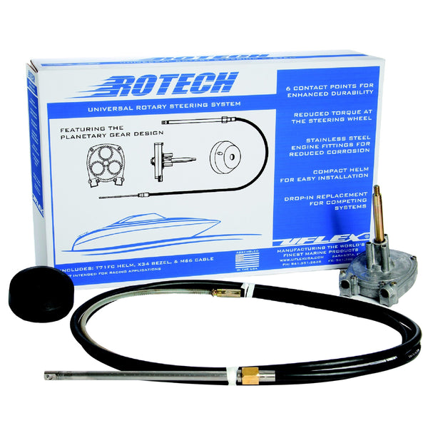 UFlex Rotech 9' Rotary Steering Package - Cable, Bezel, Helm [ROTECH09FC] - Image 1