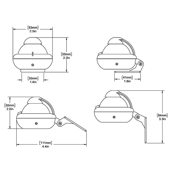 Ritchie X-10W-M RitchieSport Compass - Bracket Mount - White [X-10W-M] - Image 2
