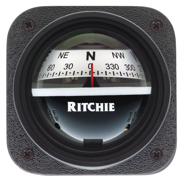 Ritchie V-537W Explorer Compass - Bulkhead Mount - White Dial [V-537W] - Image 1